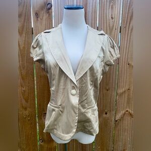 Von Mozart Business Casual Empire Sleeve Button Up Blouse SZ XL